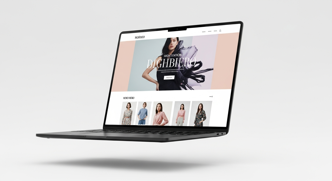 Fashion DTC website mockup