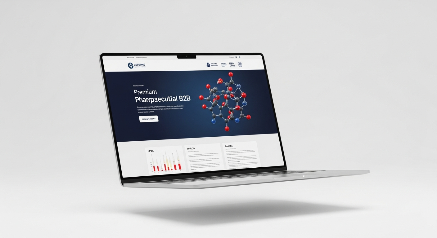 Pharma B2B website mockup