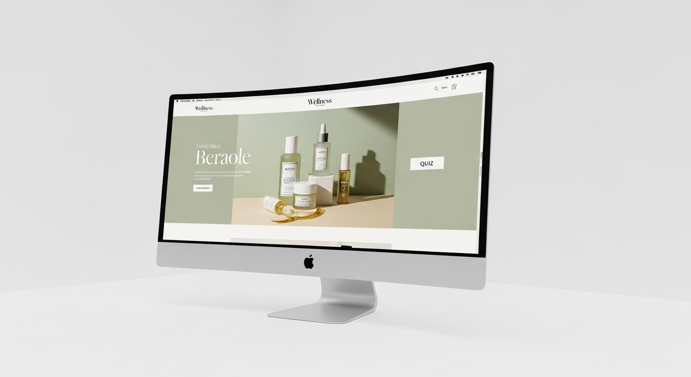 Wellness brand website mockup